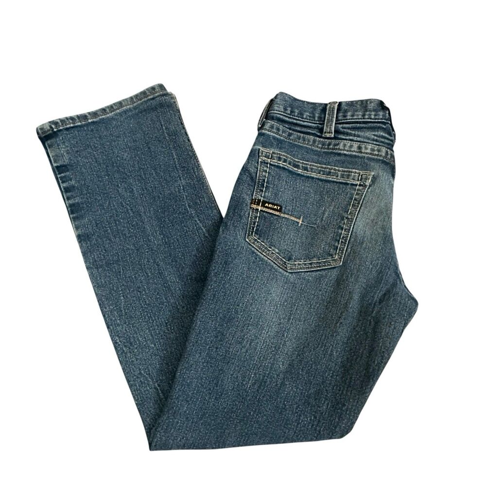 Ariat Rebar M5 Jeans Mens 32 X 32 Medium Wash Straight Workwear Utility Grunge